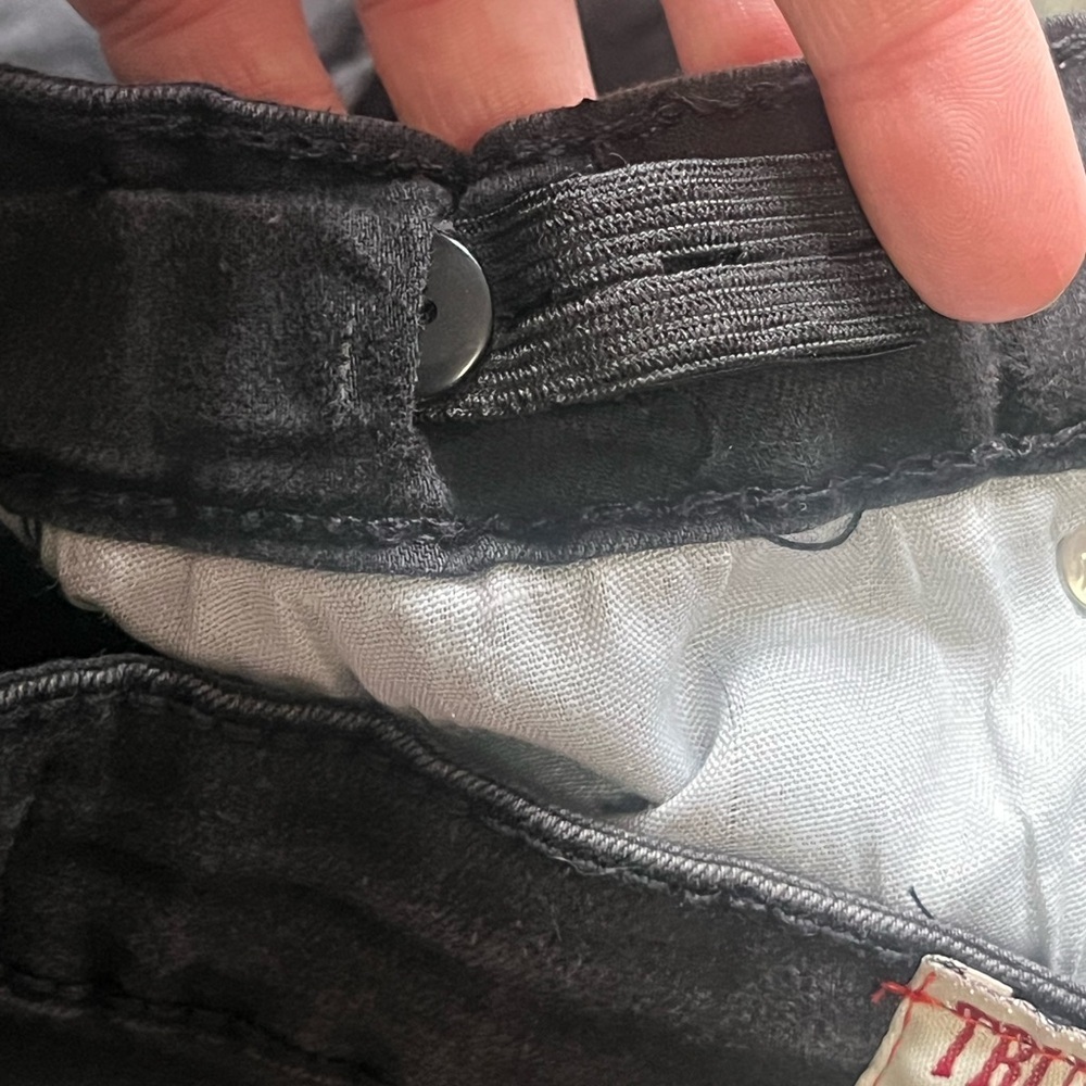 True Religion NWT Ricky relaxed straight cargo jeans in black adjustable waist - Picture 11 of 11